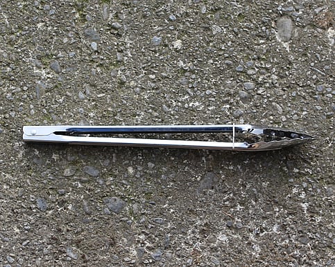 large stainless steel tongs