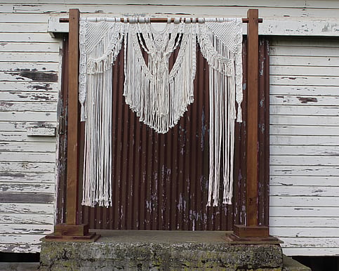 black fairy light curtain