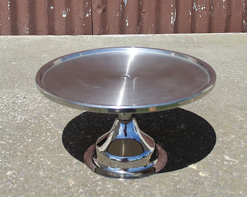silver cake stand