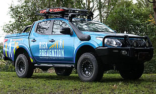 Featuring an ARB Summit Bullbar, Safari Snorkel, Rhino Rack Roof Racks and Tray, Mickey Thompson Tyres, Steel Wheels and an OME Suspension Lift