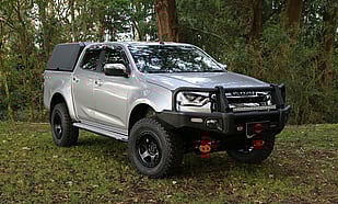 Featuring an ARB Summit Bull Bar, Revo Winch, Night Hawk 28" Lightbar, ARB Recovery Points, OME Suspension Upgrade, 310 CON 6 Method Wheels & Mickey Thompson ATZ P3 Tyres