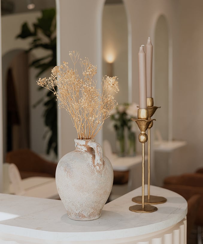 The salon reception at Wild Daisy Hair in Queenstown.