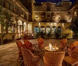 Bijaipur Hotel courtyard, India
