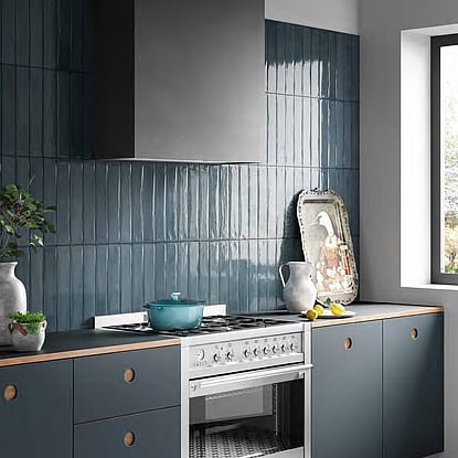 Frammenti Blu Notte Brick Cambridge Tiles