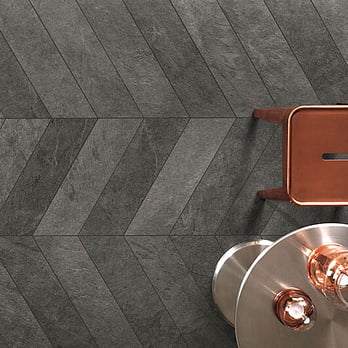 Waterfall Chevron Grey Cambridge Tiles