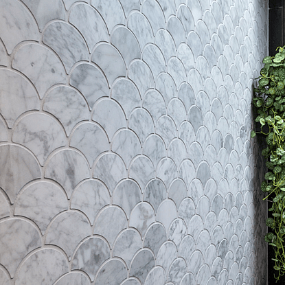 Carrara Fishscale Mosaic Cambridge Tiles