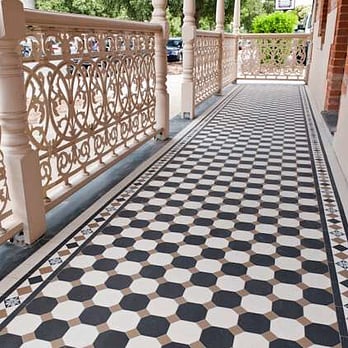 Winckelmans Octagons Checker Pattern Cambridge Tiles