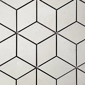 Vogue White Diamond Mosaic Cambridge Tiles