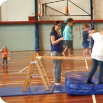 Children learning at gym
