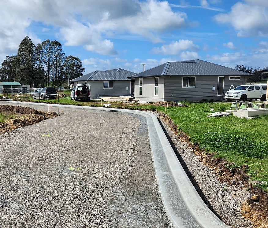Image of two newly built houses