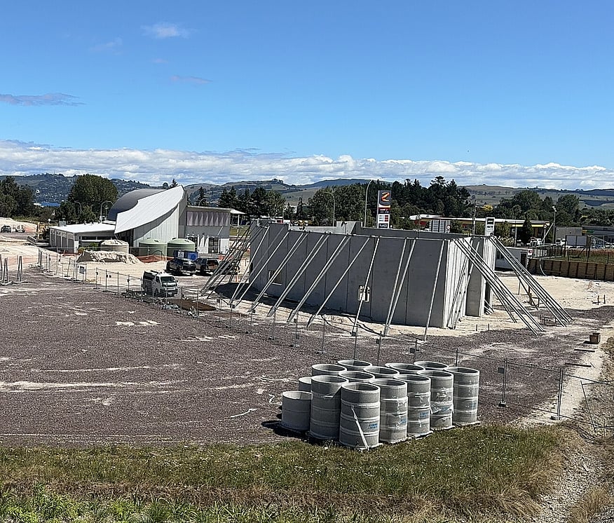 construction at Napier Road in Taupo