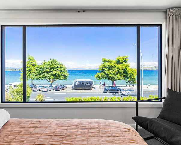 Lake Taupo views from accommodation in Taupo