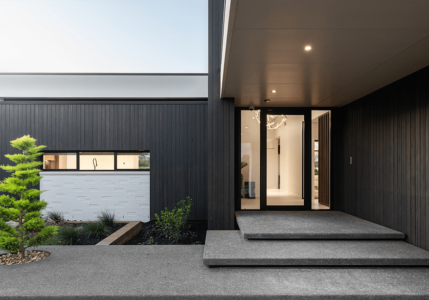 contemporary home design, mid century inspired in the waikato