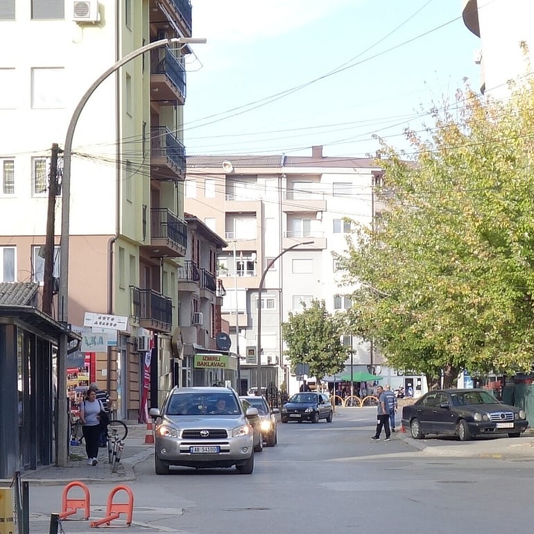 A residential neighbourhood in Ohrid, North Macedonia