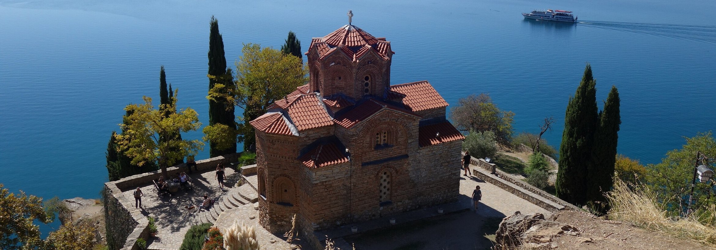 The Church of Saint John the Theologian, which overlooks Lake Ohrid.