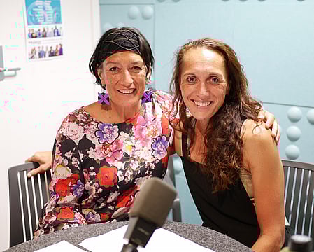 Anah Aikman recording a podcast episode on holistic wellness, Indigenous leadership, and global health solutions, sharing her expertise with a global audience.