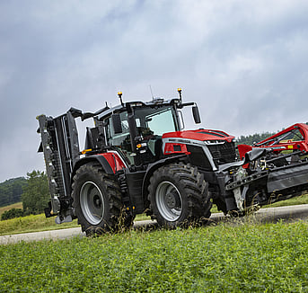 Massey Ferguson 9S with Triple Mowers