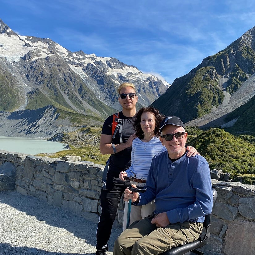 Entrance to a salmon farm showing ramp and boardwalk