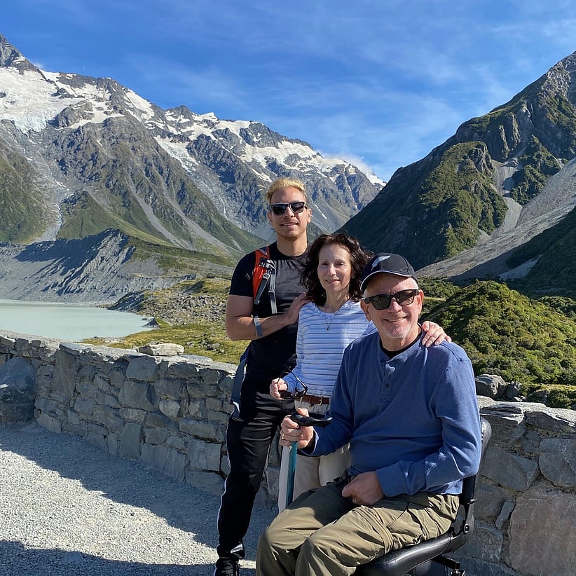 Entrance to a salmon farm showing ramp and boardwalk