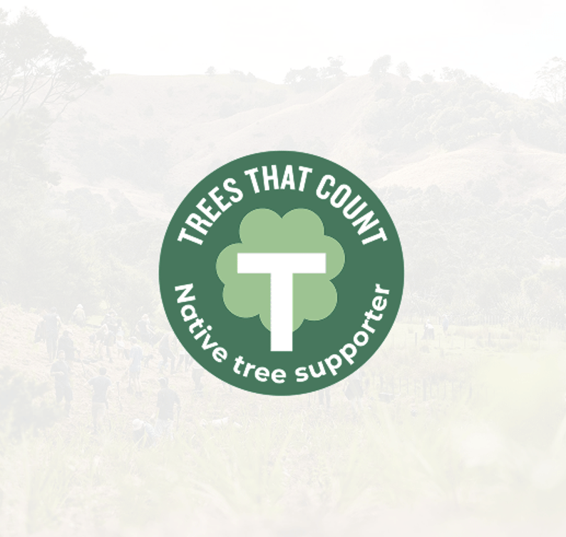 Trees That Count logo – supporting native tree planting in New Zealand