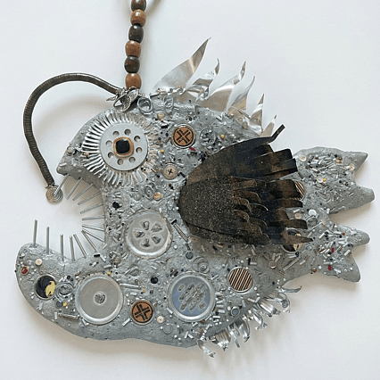 Raw concrete and metal Sculptures