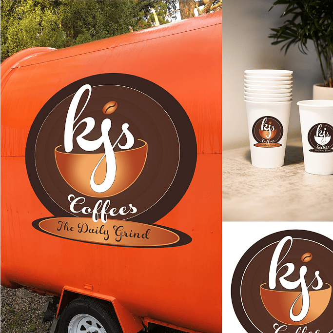 KJs Coffee Cart Branding 