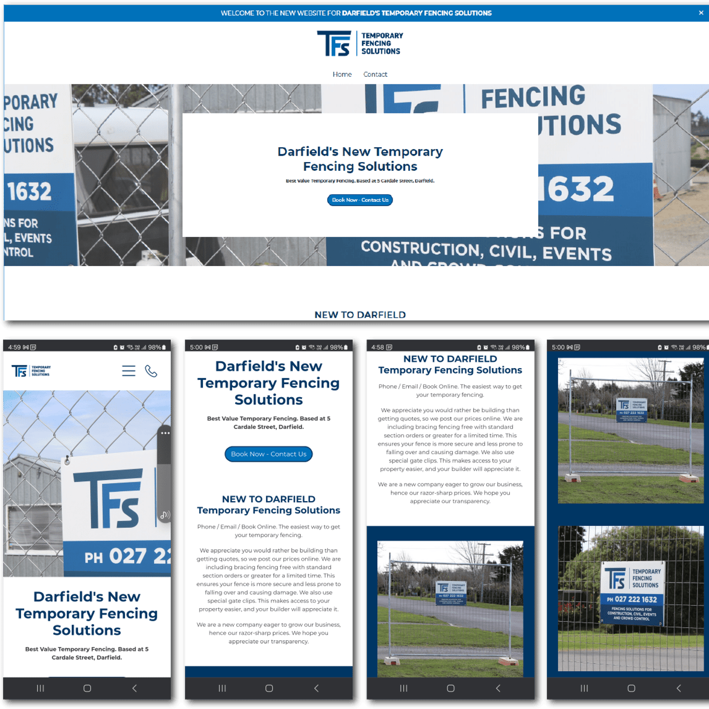 Darfield Temporary Fencing Solutions Website