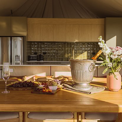 Image of modern tiled kitchen back splash. Tiling service by Cosmic Tiling for Wild Canvas. Waikato.
