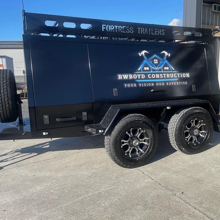 R W Boyd Construction tradesman trailer