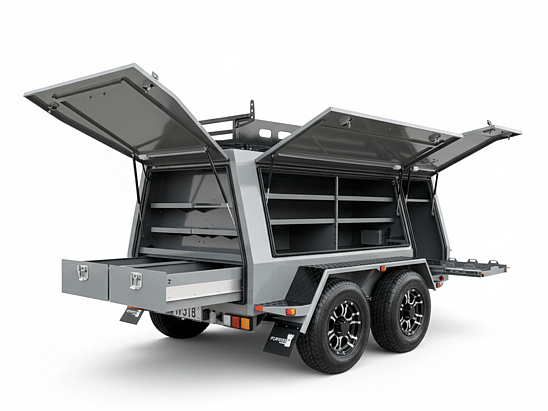 Versatile storage space for tradesman with the Fortress Extreme trailer