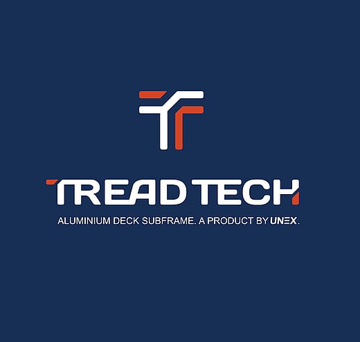 TreadTech logo design for aluminium deck subframe product