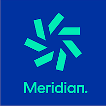 Meridian Energy logo in blue square