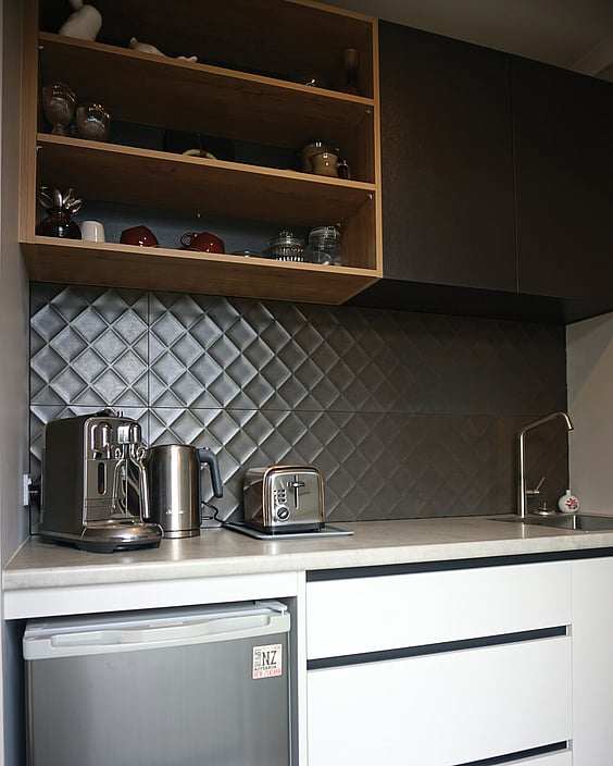 Image of kitchen at Titoki House in Cambridge. Luxury Bed & breakfast accommodation. New Zealand.