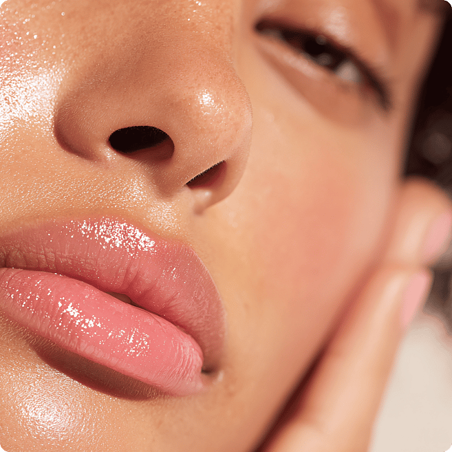 Anti-wrinkle Photo of beautiful woman with glowy skin