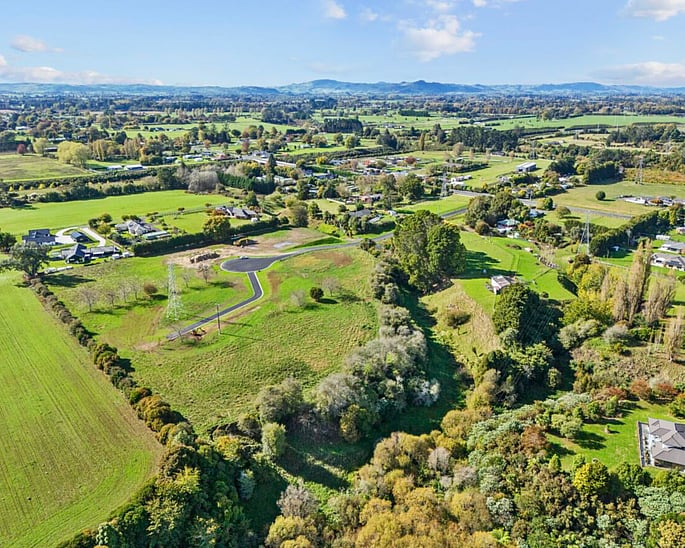 Image of lifestyle sections at Newstead. House & Land packages with Whitechurch Construction, quality Waikato builders.