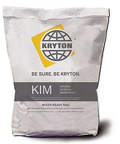 Waterproofing Admixture for New Construction - Krystol Internal Membrane (KIM) is a hydrophilic crystalline admixture used to create permanently waterproof concrete.