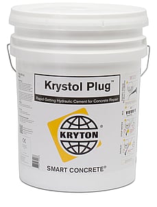 Waterproofing Plug for Leaking Joints - Krystol Plug&trade; is a rapid-setting hydraulic cement product that when mixed with water is used to stop flowing water and repair leaking cracks, holes and joints in concrete.