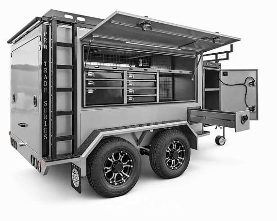 Pro Trade Series TP96 with door open showing storage space