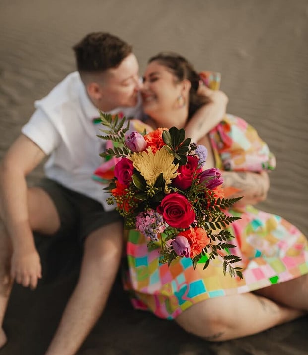 Stunning brights wedding bouquet by Raglan Florist Wild About Eve