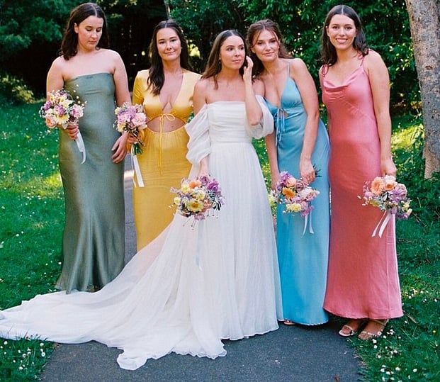 Pretty pastels wedding flowers bouquet by Raglan Florist Wild About Eve