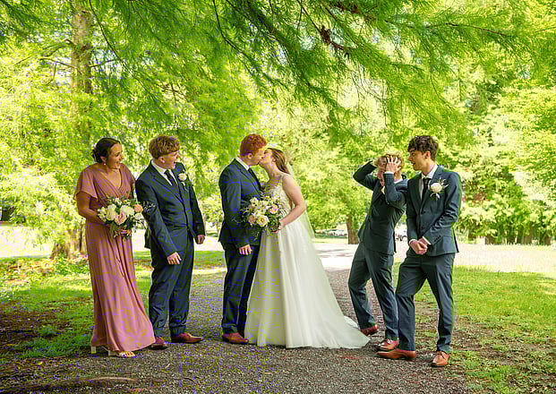 Classic white and blush wedding bouquets by Raglan Florist Wild About Eve