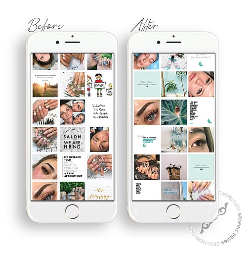 Instagram Feed Plan Before and After
