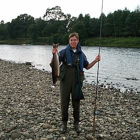 Salmon Netted with Rusler Landing Net