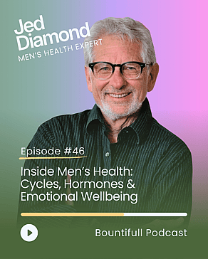 Bountifull Podcast conversation with men’s health expert Jed Diamond exploring male emotional health, aging, hormones, relationships and psychological wellbeing.