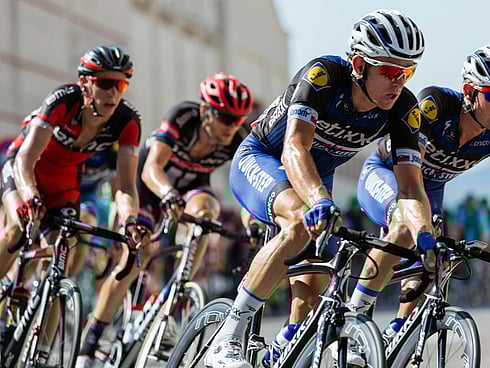 Picture of cyclists in a race
