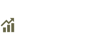 Olive green bar chart icon with an upward arrow above the bars.