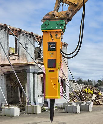 A brand new Italian designed and manufactured Indeco HP 2500 rock breaker or hammer hydraulic attachment