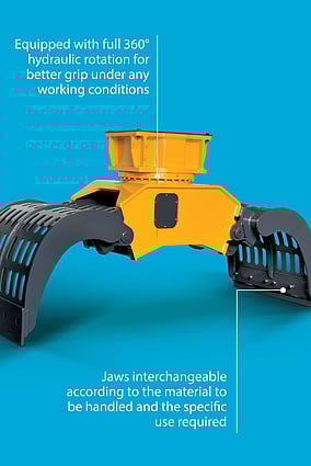 Indeco multi grab demolition sorting attachment