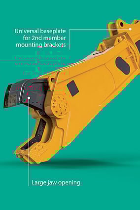 Steel shears hydraulic attachment