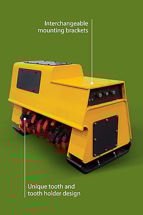 Indeco hydraulic mulching head attachment